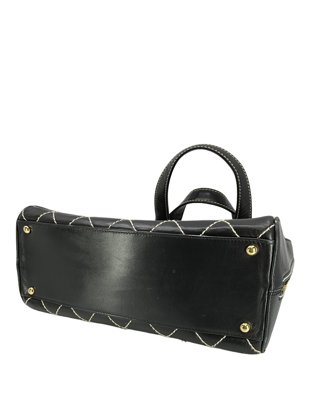 Chanel Wild Stitch Quilted Leather Surpique Bowler Bag - Consigned
