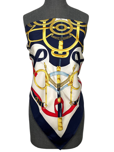 HERMES Eperon D'or Silk Scarf 90-Consigned Designs