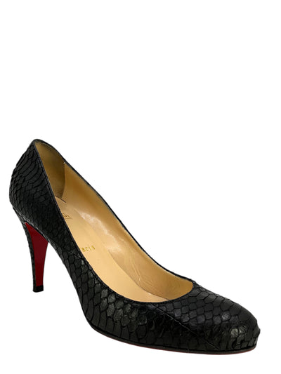 Christian Louboutin RON RON 85 Snakeskin Pumps Size 10-Consigned Designs