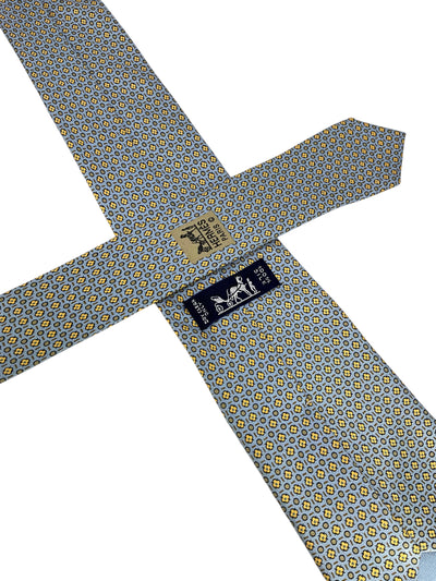 HERMES Printed Silk Classic Men's Neck Tie 7705 OA-Consigned Designs