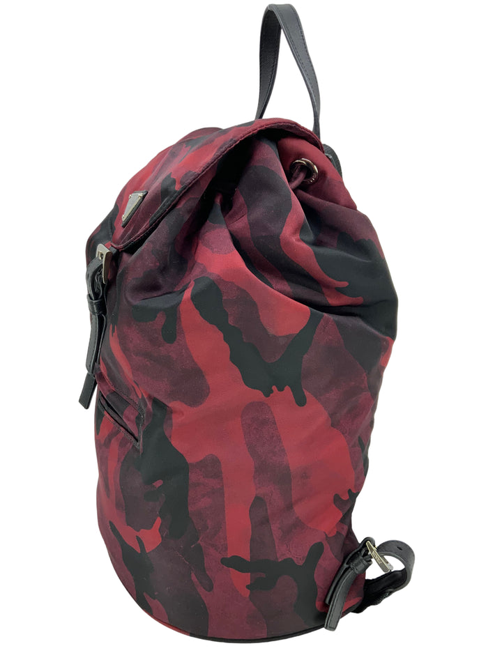 camouflage saffiano leather backpack PRADA Tessuto Nylon Camouflage Backpack