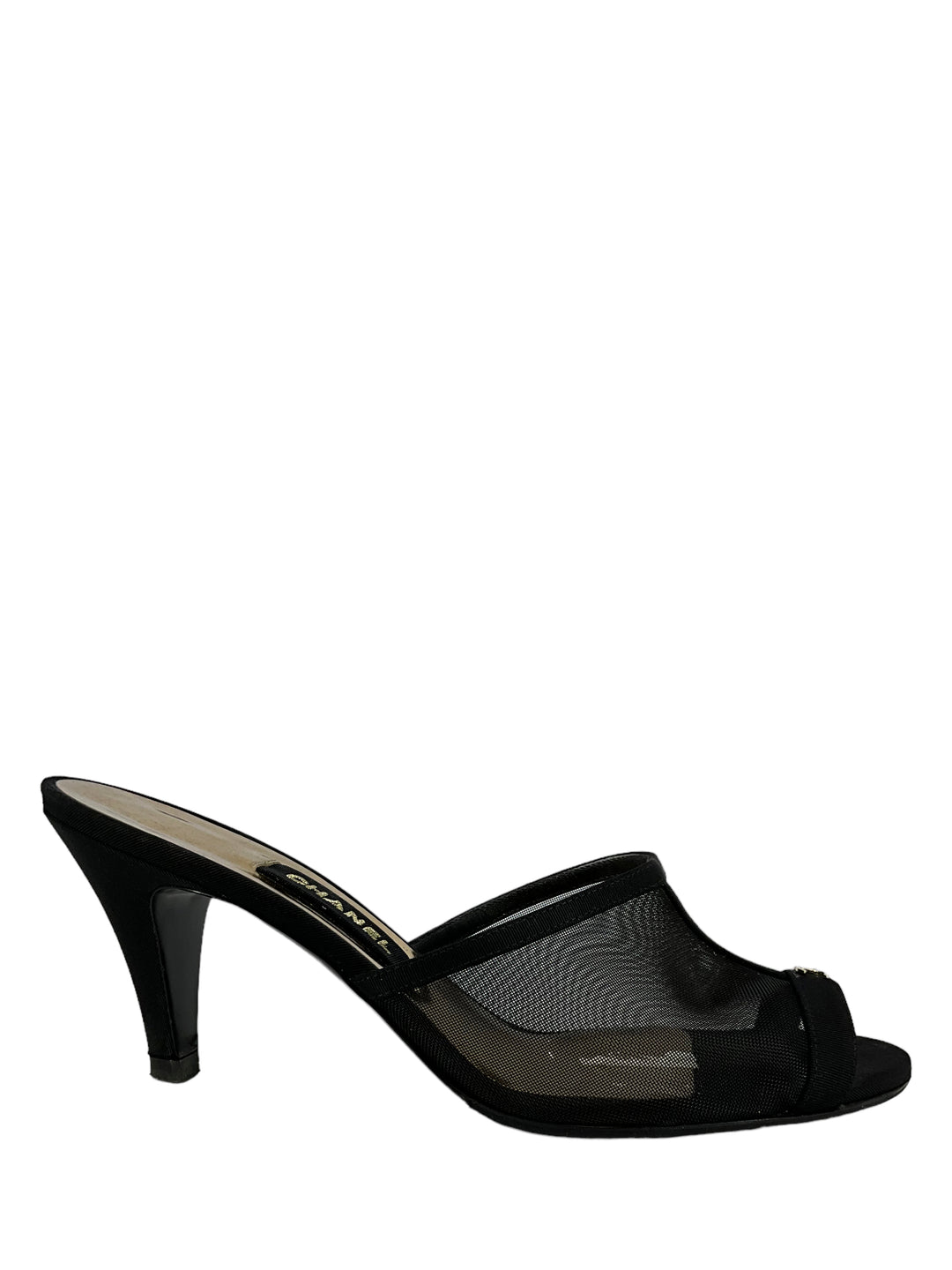 CHANEL ミュール CHANEL Lambskin Beaded CC Mule Sandals Size 9.5 - Consigned