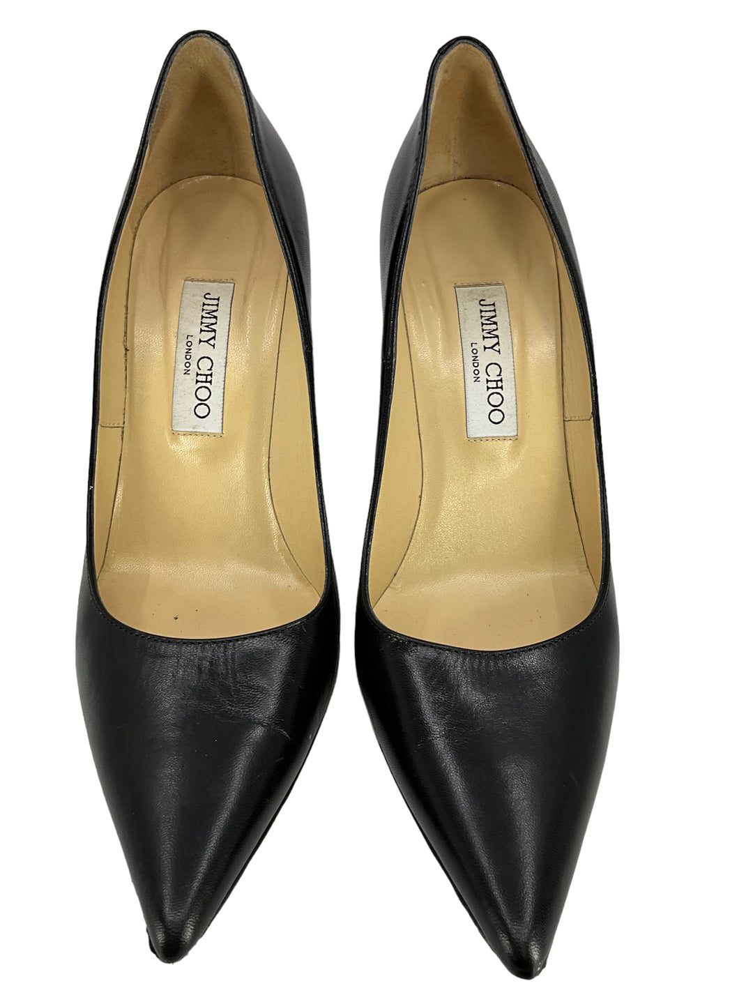 Jimmy Choo Anouk Leather Point-Toe Pumps Size 10 - Consigned