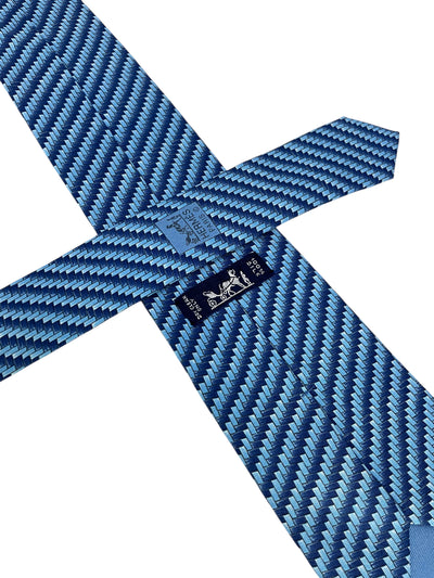 HERMES Printed Silk Classic Men's Neck Tie 60 EA-Consigned Designs
