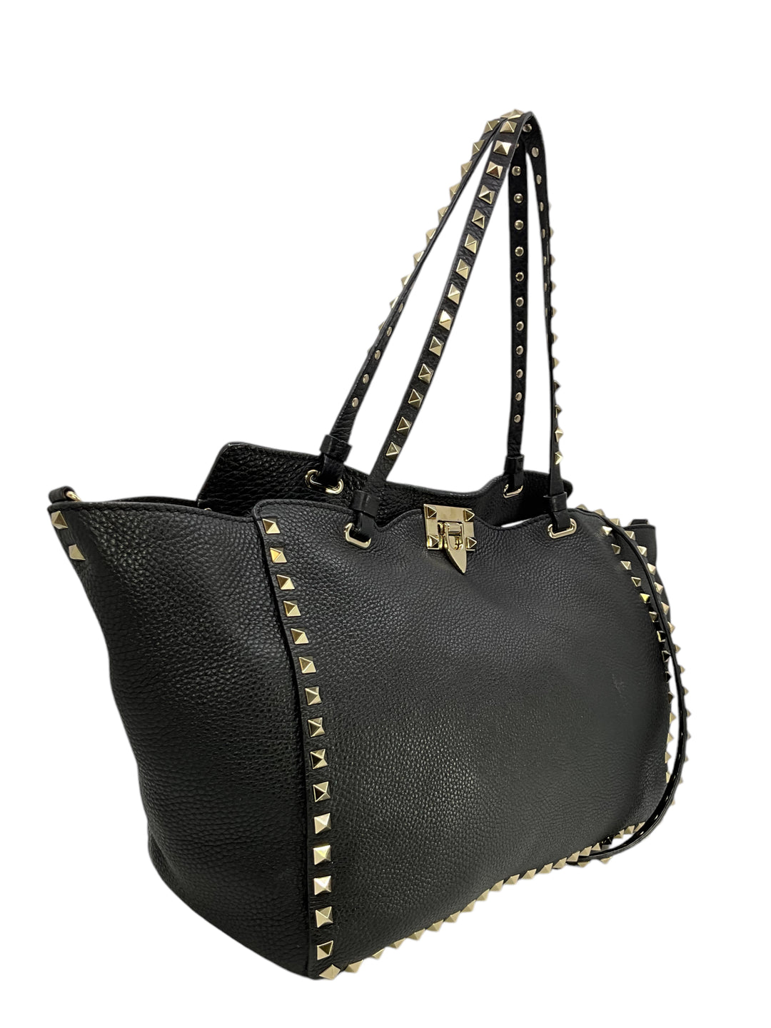Valentino Garavani Medium Grainy Calfskin Rockstud Bag - Consigned