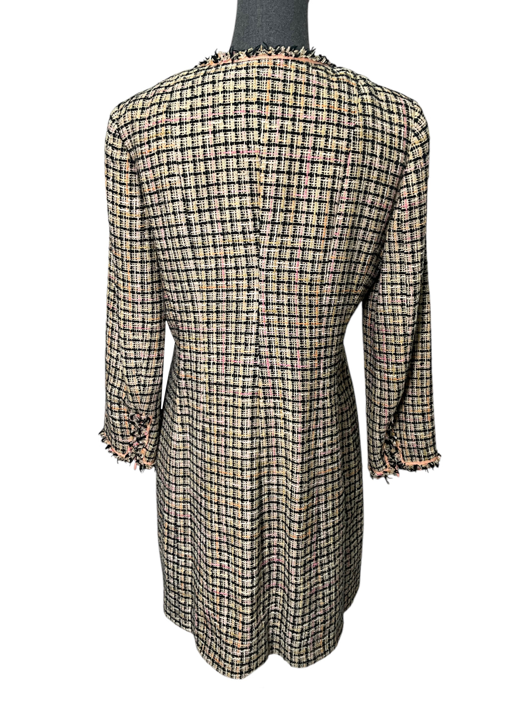 CHANEL 03P Frayed Tweed Duster Jacket Size 42 - Consigned Designs