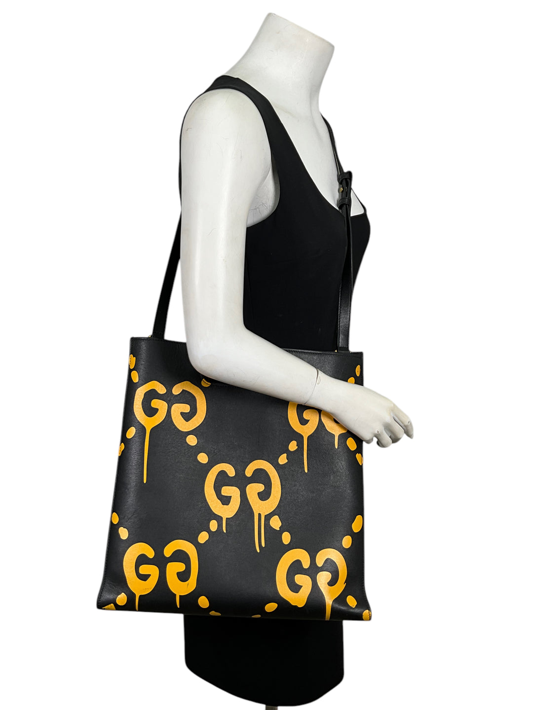 GUCCI Calfskin GucciGhost Real Medium Tote Bag - Consigned Designs