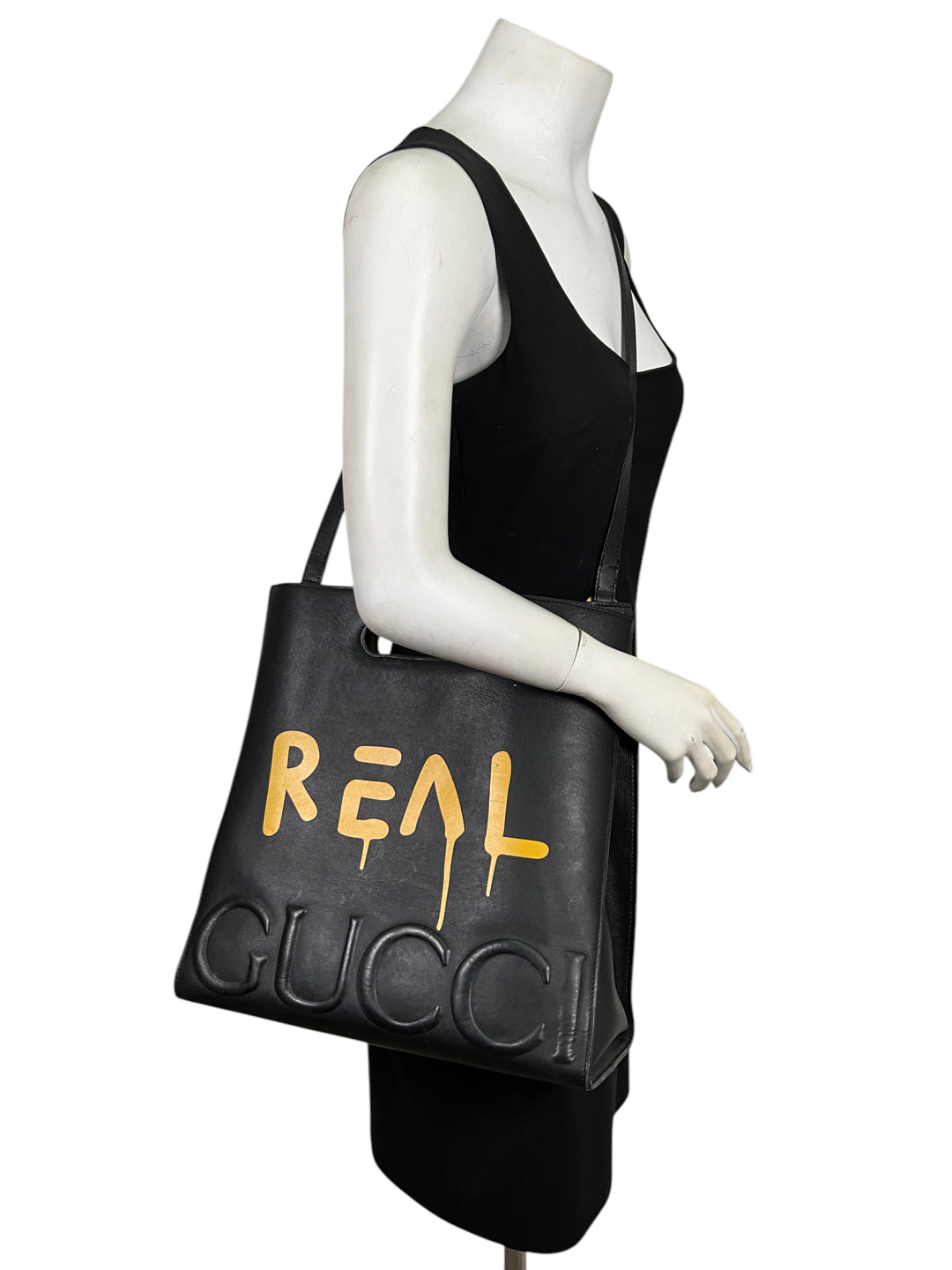 GUCCI Calfskin GucciGhost Real Medium Tote Bag - Consigned Designs