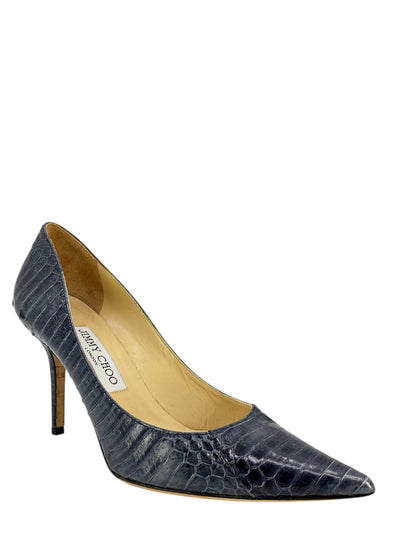 JIMMY CHOO Snakeskin Agnes Pumps Size 7.5-Consigned Designs