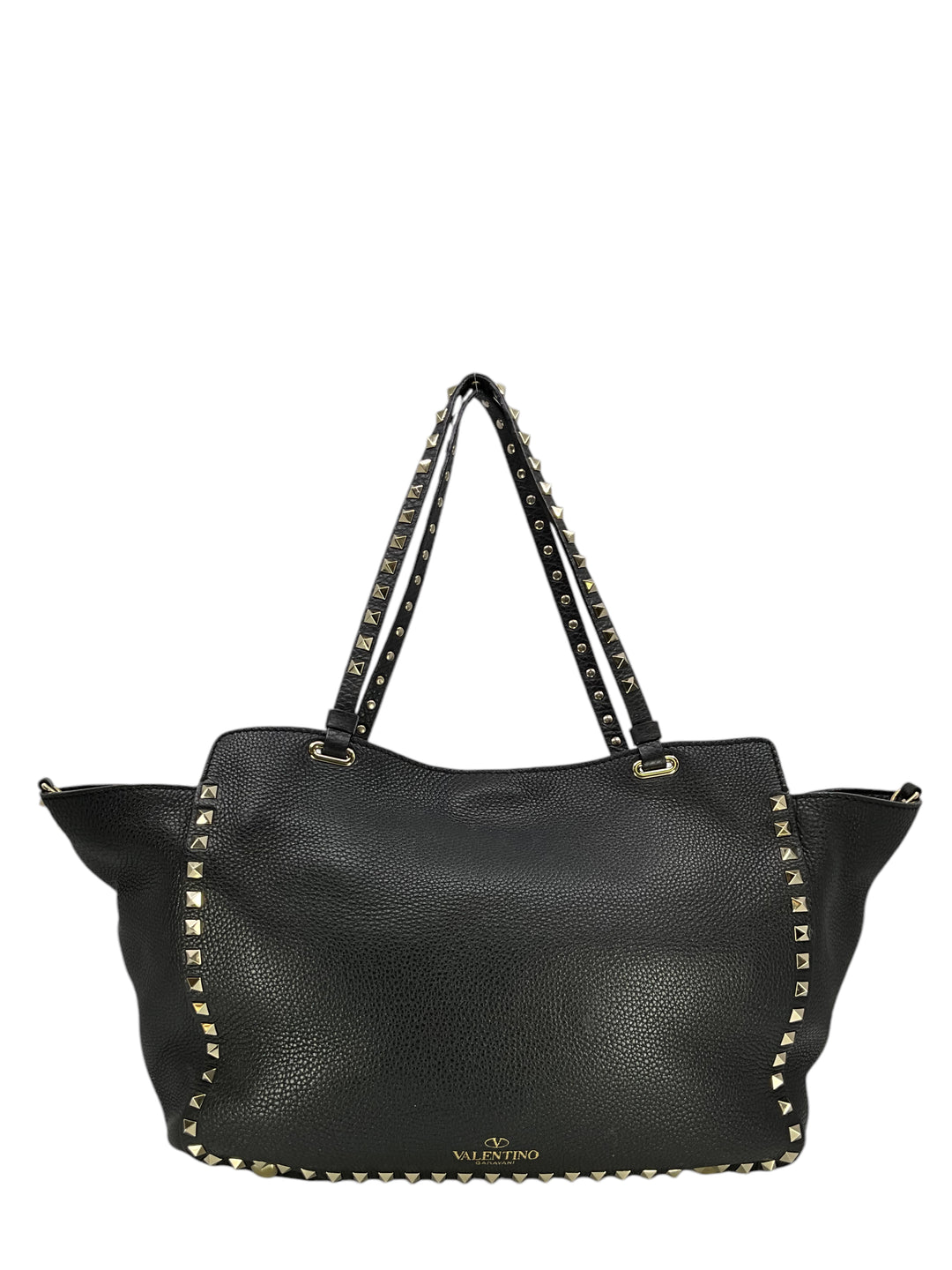 Valentino Garavani Medium Grainy Calfskin Rockstud Bag - Consigned