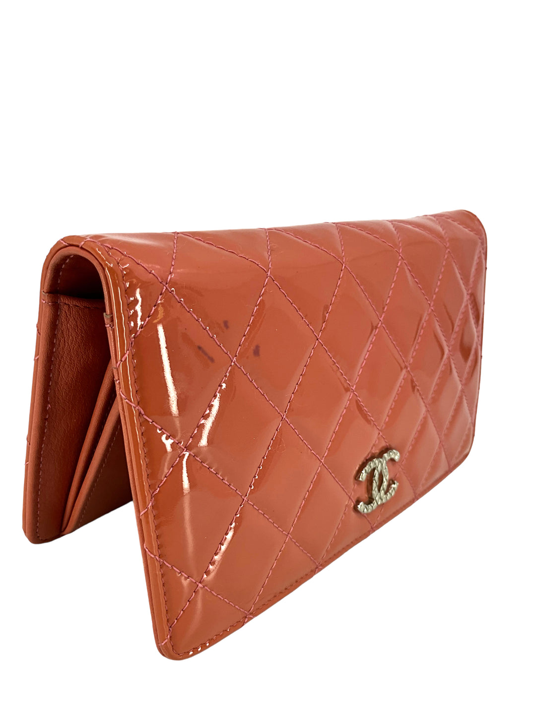 CHANEL Patent Leather Brilliant L Yen Wallet - Consigned Designs