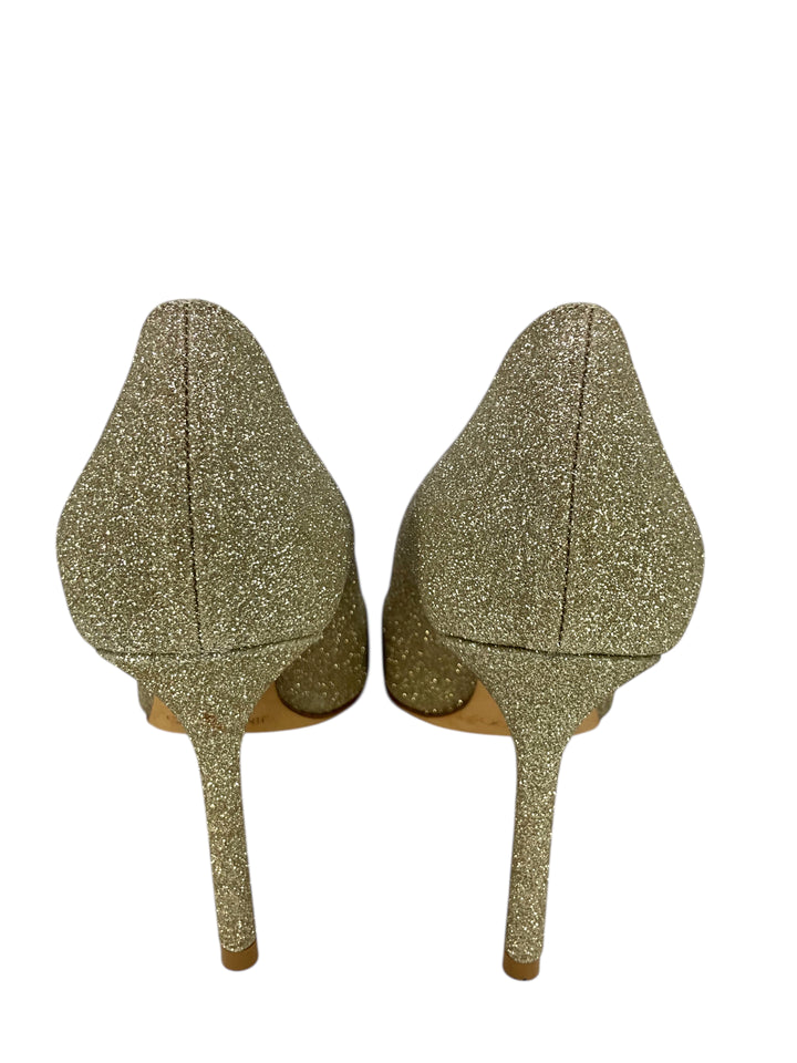 Jimmy Choo Romy 85 Glitter Point-Toe Pumps Size 7.5