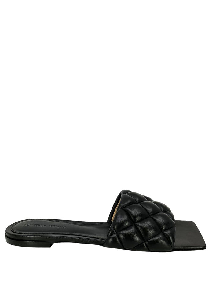 Bottega Veneta Intrecciato Woven Leather Flat Sandals Size  display picture 3