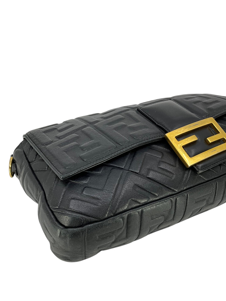FENDI Nappa FF 1974 Embossed Baguette - Consigned Designs