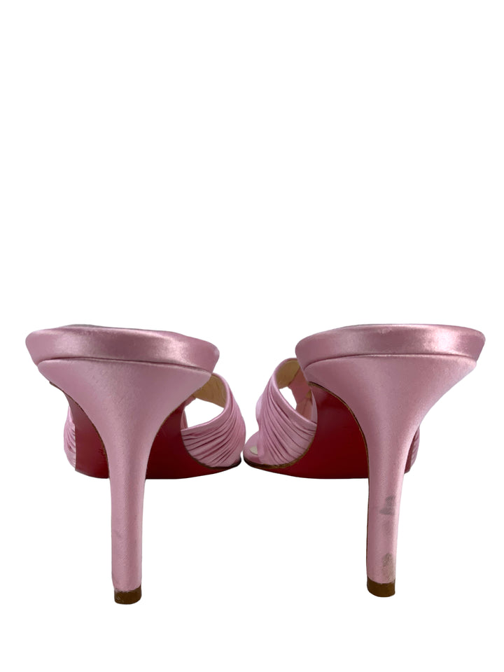 【関税送料込】ルブタン Matricia Bow Satin Slide Sandal Roxoni Women's Metallic Bow Slide Sandals – Blue Medium : Target