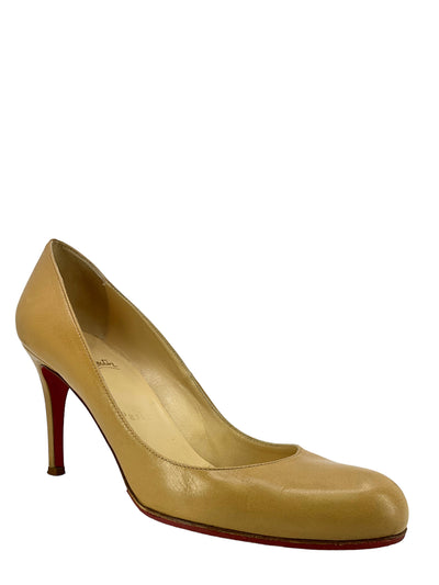 Christian Louboutin Leather Simple Pumps Size 7.5-Consigned Designs