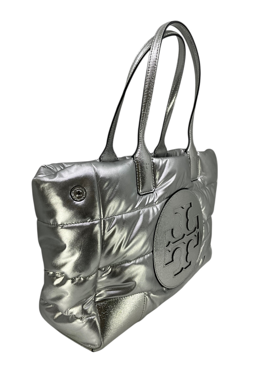 TORY BURCH Ella Metallic Nylon Puffer Tote - Consigned Designs