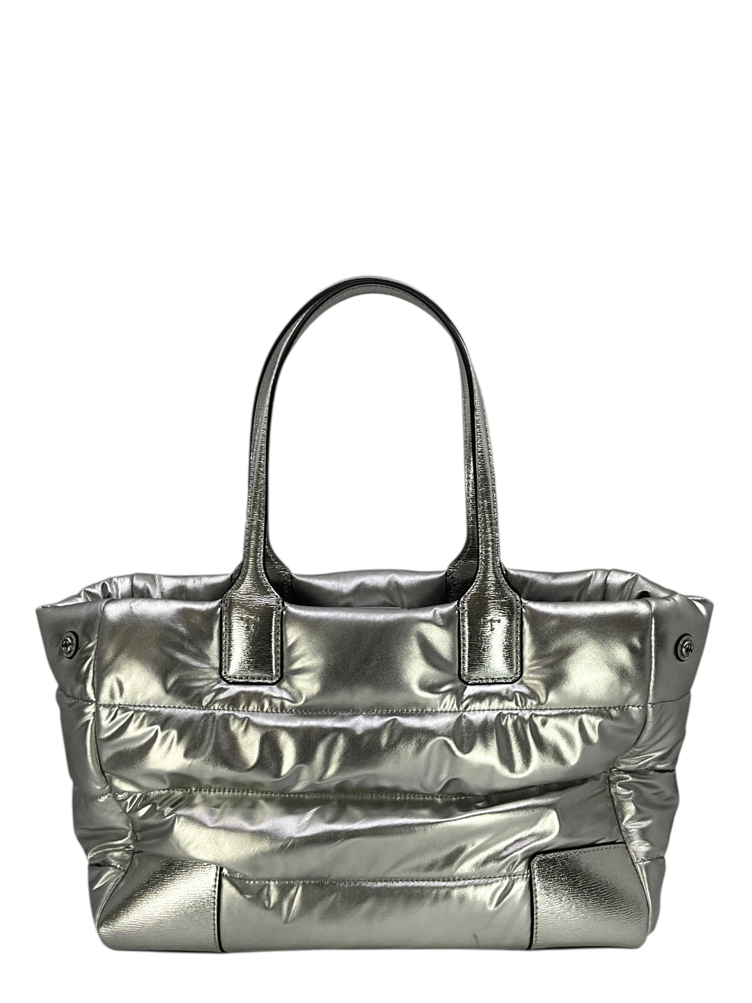 TORY BURCH Ella Metallic Nylon Puffer Tote - Consigned Designs
