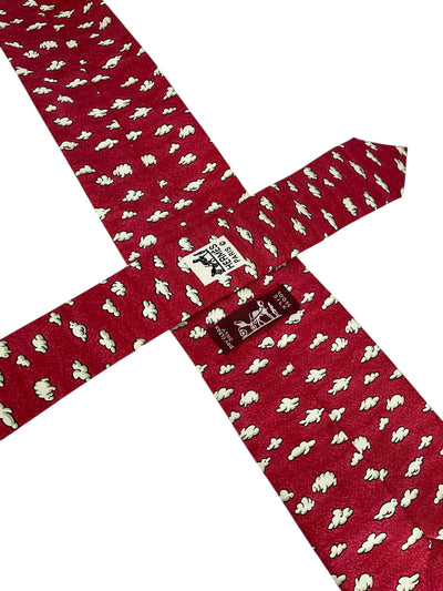 HERMES Cloud Print Silk Classic Men's Neck Tie 7853 UA-Consigned Designs