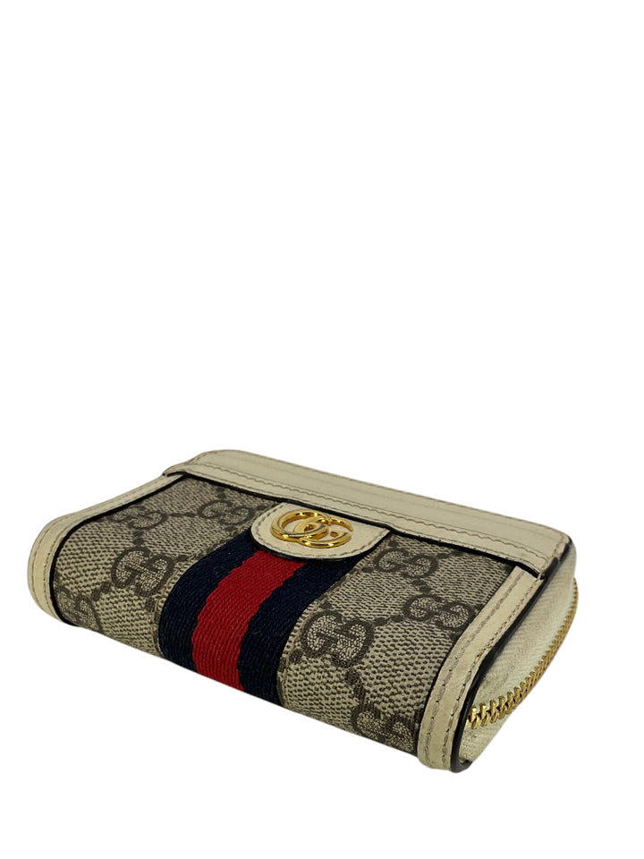 累積売上総額第１位【GUCCI★グッチ】OPHIDIA GG CARD CASE Ophidia card case in beige and dark brown fabric | GUCCI® US