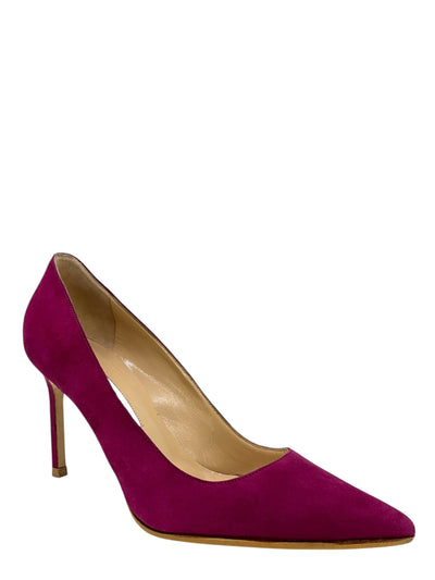 MANOLO BLAHNIK BB Suede Point Toe Pumps Size 8-Consigned Designs