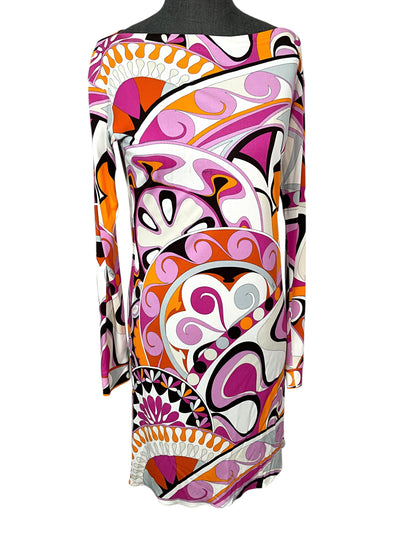 Emilio Pucci Abstract Printed Jersey Dress Size M-Consigned Designs