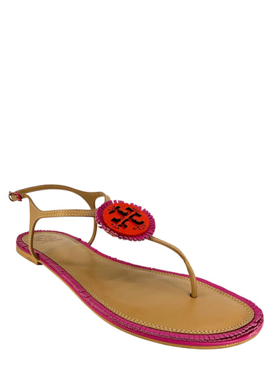 Tory Burch Miller Fringe Flat Thong Sandals Size 11-Consigned Designs