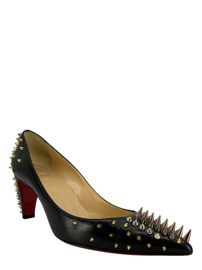 Christian Louboutin Nappa Goldopump Spikes 70 Pumps Size 7.5-Consigned Designs