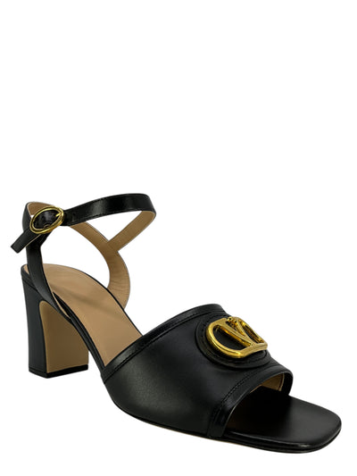 Valentino VLOGO Leather Ankle Strap Sandals Size 8 NEW-Consigned Designs