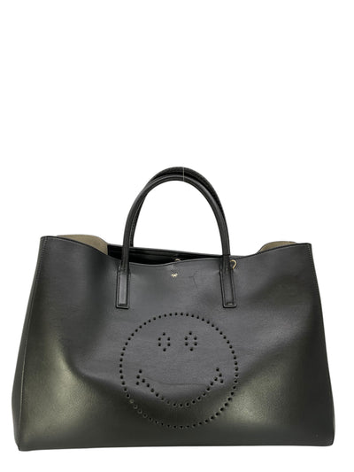Anya Hindmarch Leather Smiley Tote-Consigned Designs