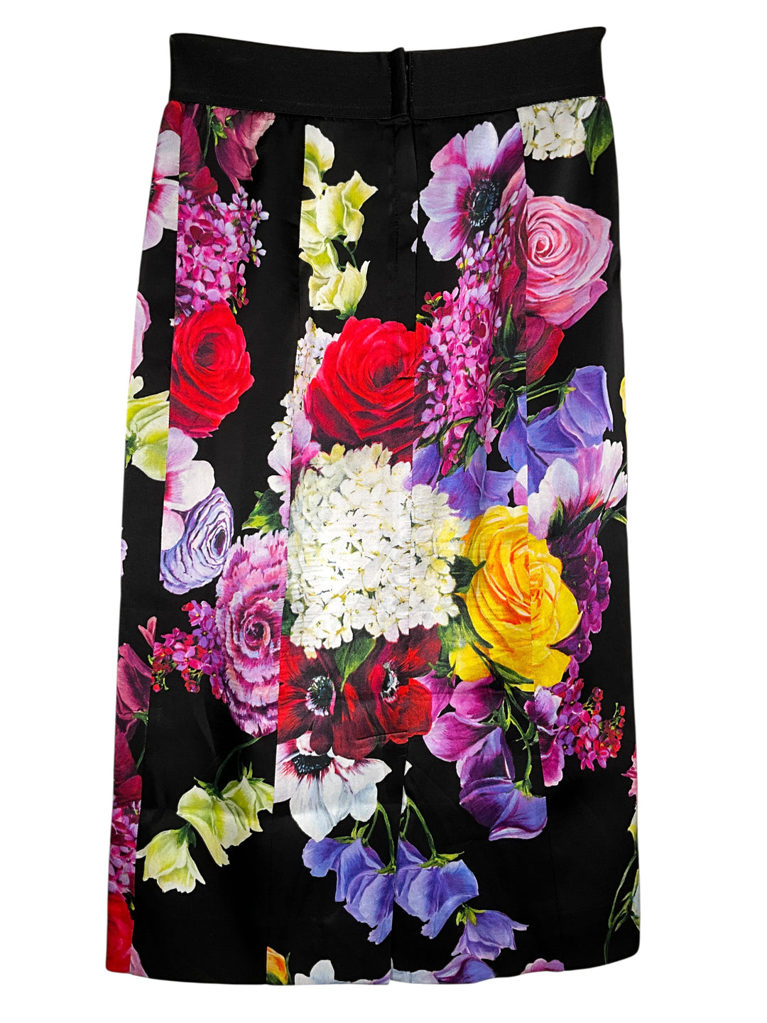 Dolce & Gabbana Floral Silk Midi Skirt Size XS - Consigned Designs