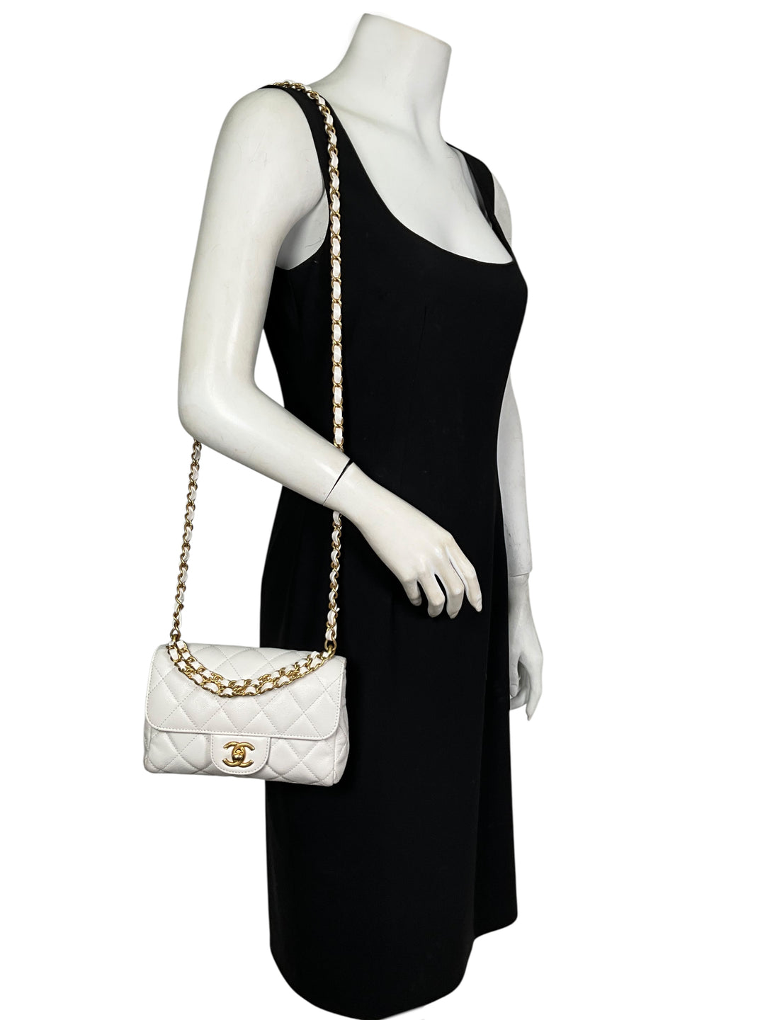 Chanel CC Double Chain Handle Mini Flap Bag - Consigned Designs