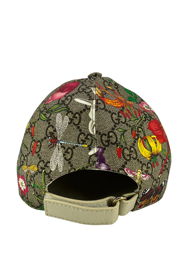 Gucci Claudia Baseball GG Supreme Flora Canvas Hat - Consigned Designs