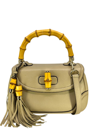 Gucci Bamboo Top Handle Medium Tassel Bag-Consigned Designs