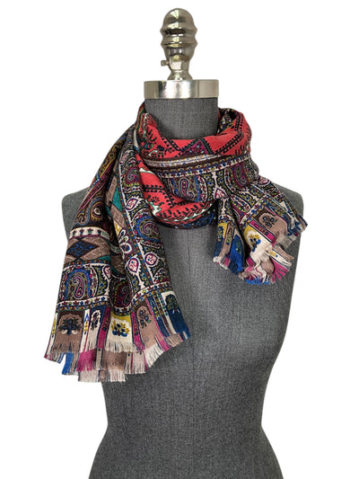 ETRO Paisley Printed Fringe Oblong Scarf-Consigned Designs