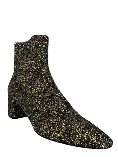 Saint Laurent Glitter Ankle Boots Size 8-Consigned Designs