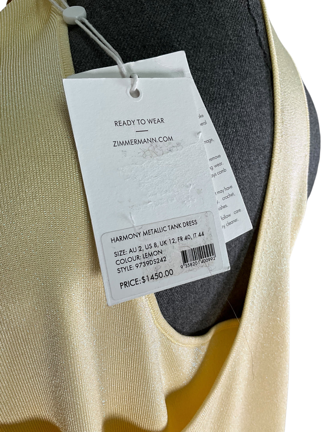 zimmermann harmony metallic tank dress Zimmermann Harmony Metallic Tank Dress Size M NEW