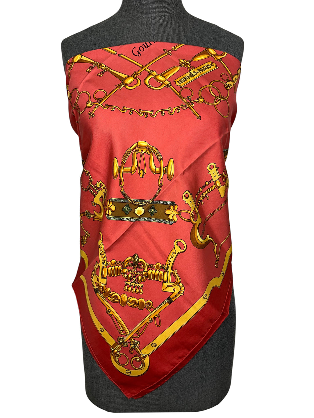 エルメス カレ90 シルクスカーフ MORS et GOURMETTES Hermes Mors et Gourmettes Silk Scarf 90 - Consigned Designs