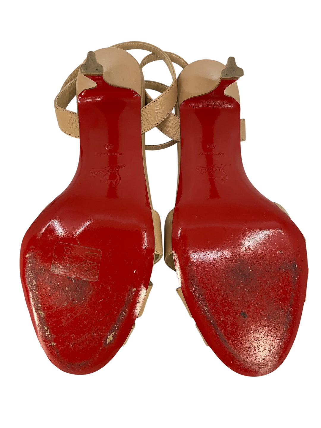 CHRISTIAN LOUBOUTIN Trezuma 85mm Leather Sandals Size 10