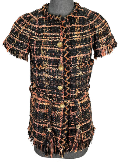 Chanel Cotton Tweed Short Sleeve Skirt Suit Size S-Consigned Designs