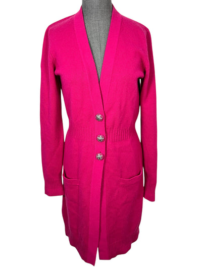 CHANEL 07A Cashmere CC Logo Button Long Cardigan Size M-Consigned Designs
