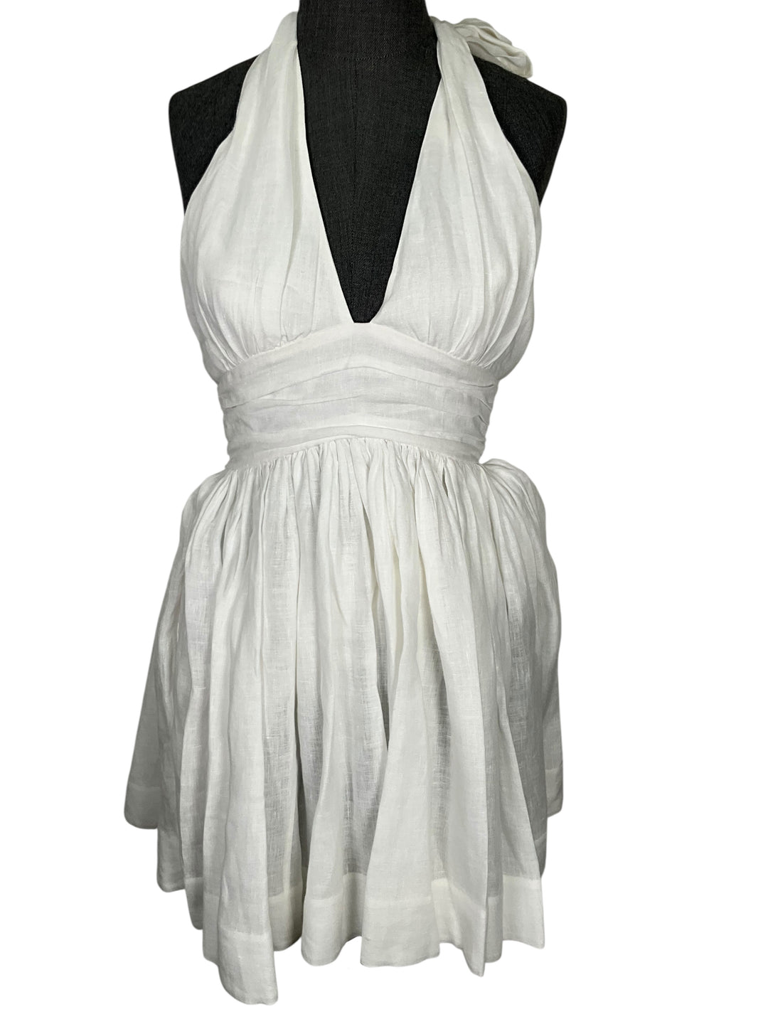 zimmermann white halter dress Rebellion Striped Halter Dress Metallic Black/Gold Online