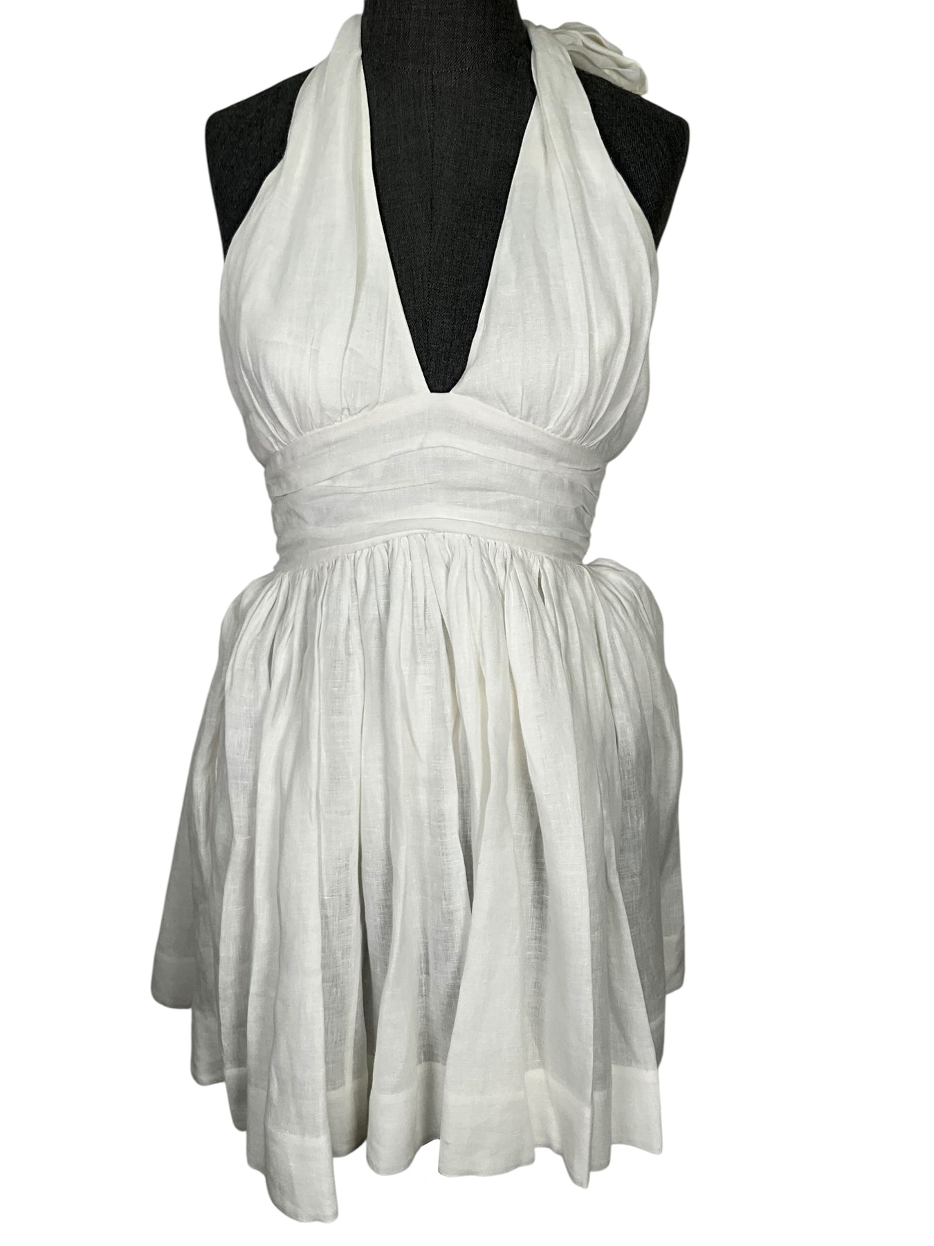 zimmermann august halter mini dress Zimmermann Netaporter Exclusive August Belted Floral-Print Linen Halte