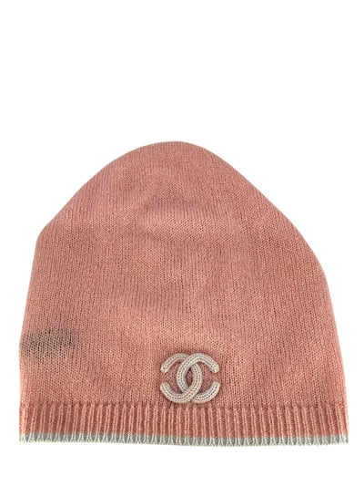 CHANEL 20B Cashmere CC Logo Hat-Consigned Designs