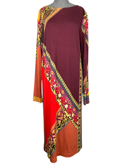ETRO Printed Wool Midi Dress Size XL NEW-Consigned Designs