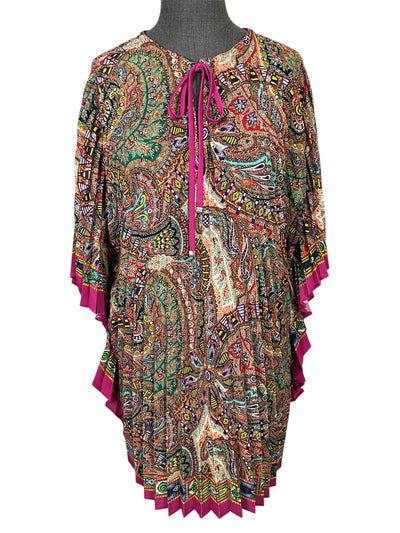 ETRO Paisley Pleated Poncho Blouse One Size-Consigned Designs
