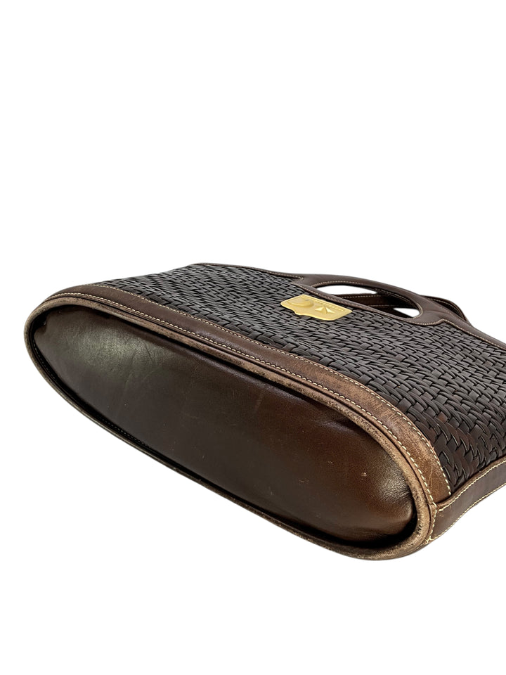 Barry Kieselstein-Cord Woven Leather Large Top Handle Bag