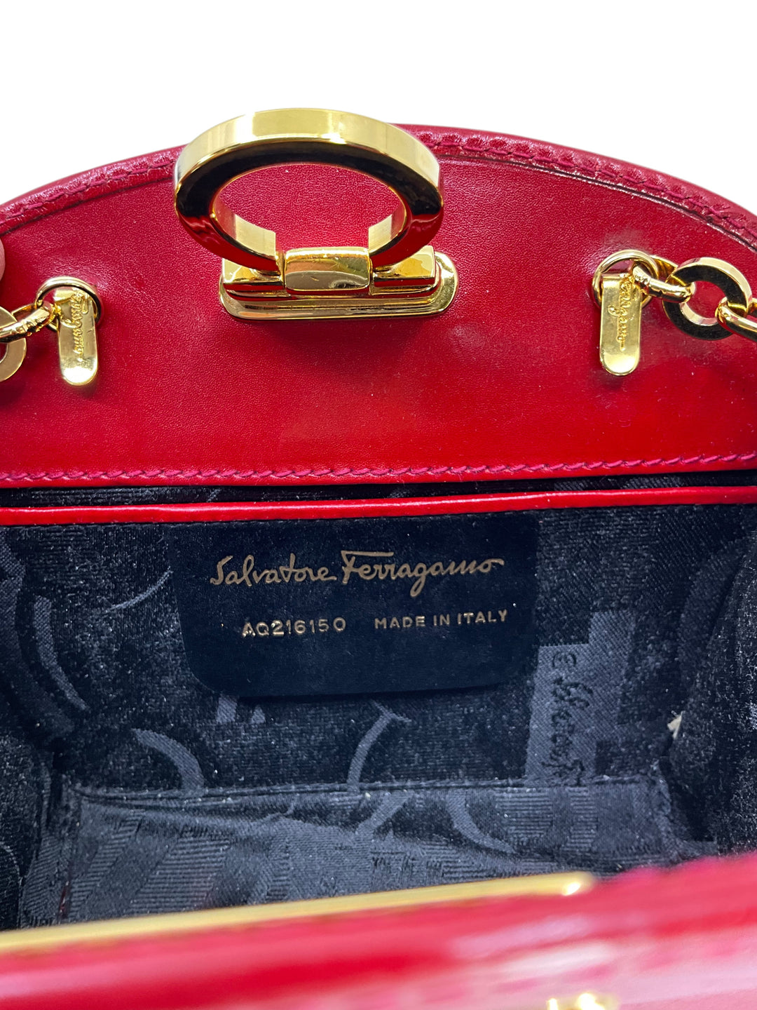 Salvatore Ferragamo Vintage Gancini Leather Mini Crossbody Bag