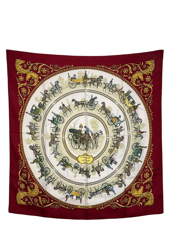 HERMES La Promenade de Longchamps Silk Scarf 90 - Consigned Designs