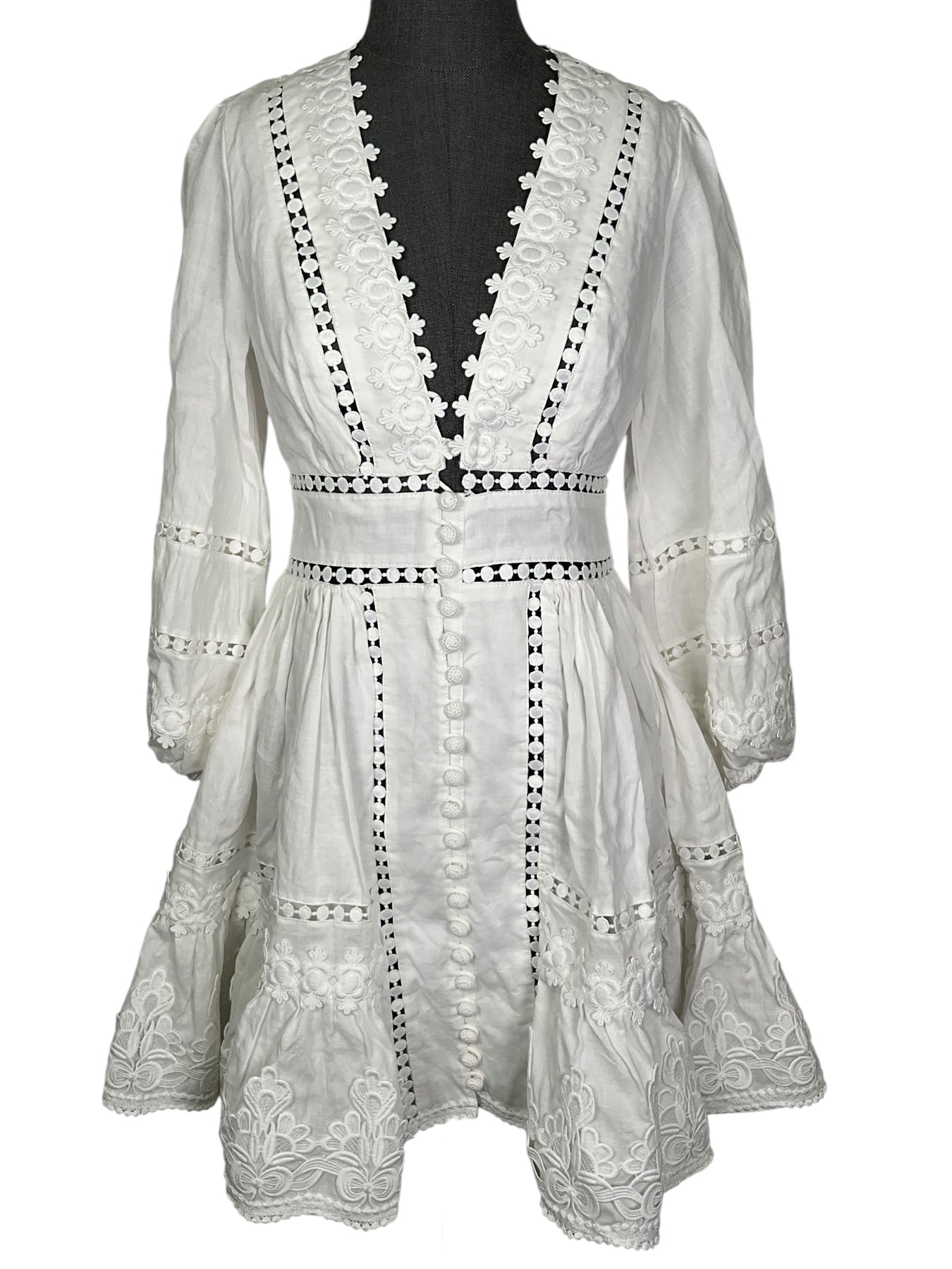 zimmermann pop trimmed mini dress Zimmermann Pop Trimmed Mini Dress Size S
